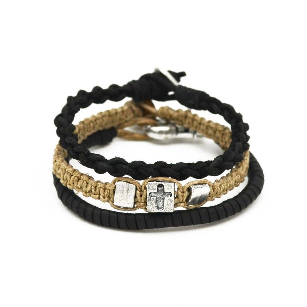 Three-Layered Unisex Bracelet